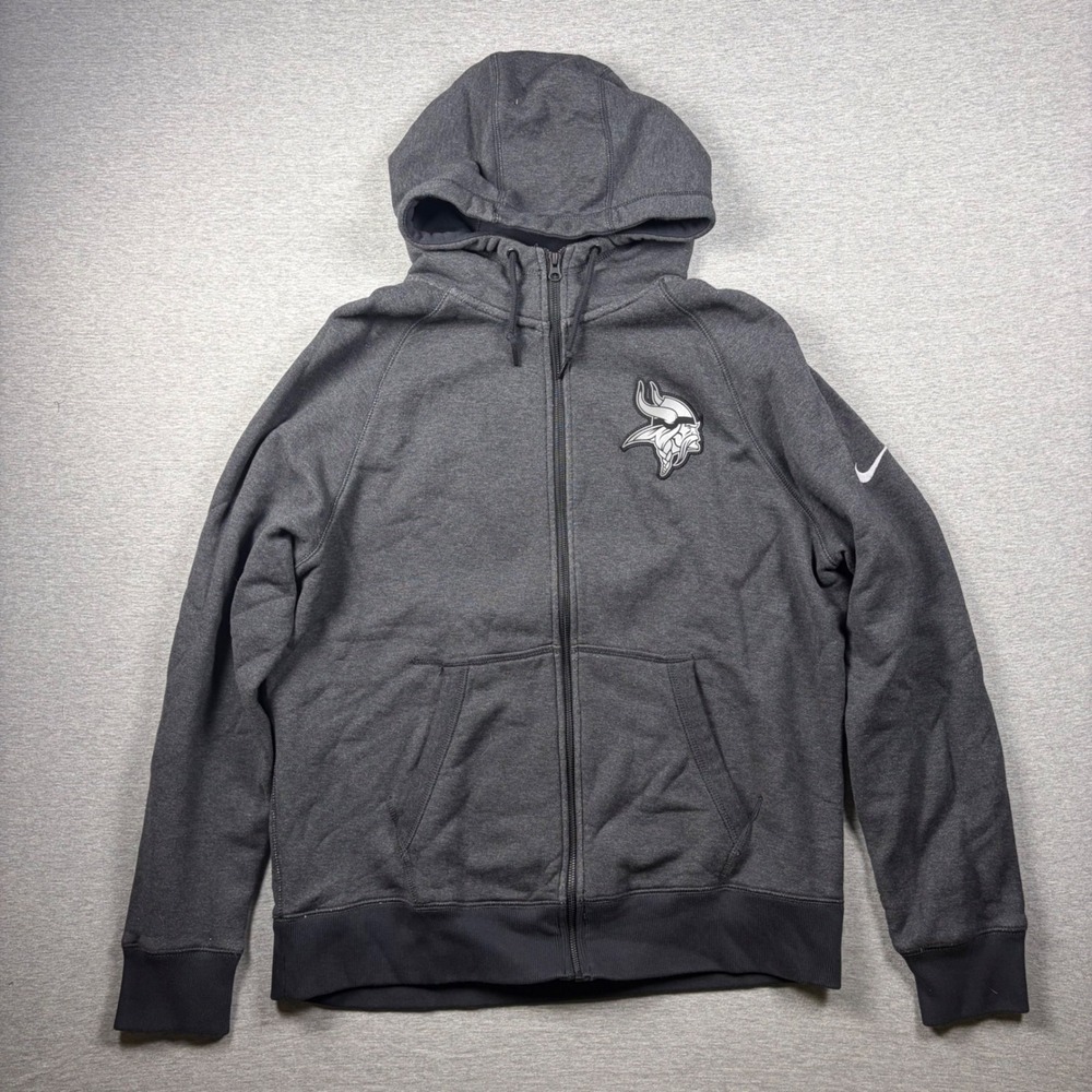 Nike Minnesota Vikings Full Zip Hoodie XL Gray NFL Sports Fan 717483-032